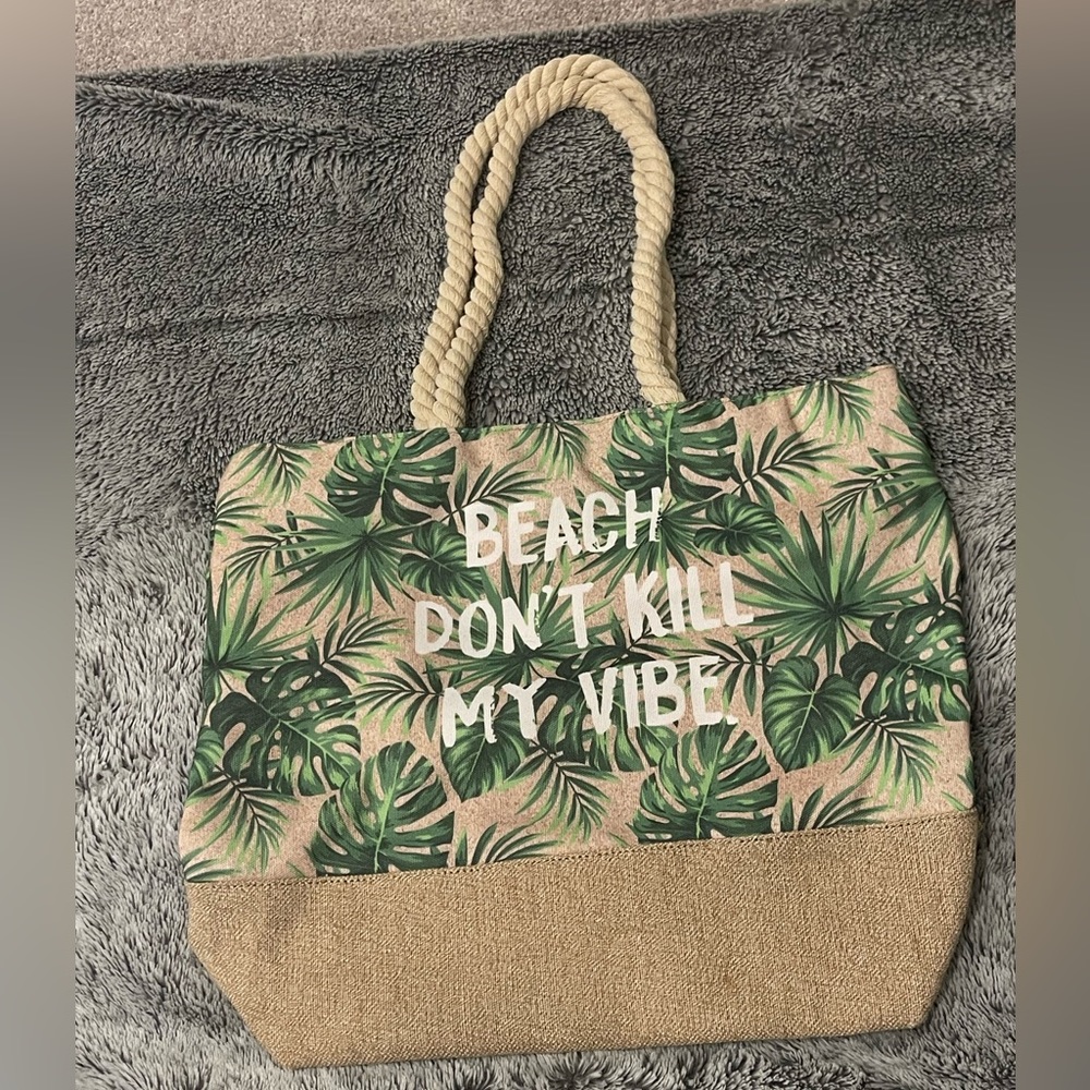 NEW “Beach Don’t Kill My Vibe” Beach Tote Bag